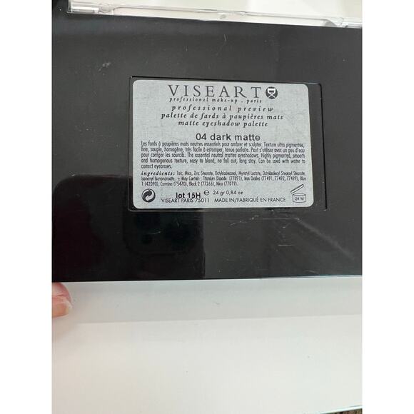 Viseart professional make up dark matte 04 eyeshadow palette 12 pan preowned - Picture 3 of 5